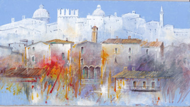 "" Borgo medievale"" başlıklı Tablo Roberto Mauri tarafından, Orijinal sanat, Petrol