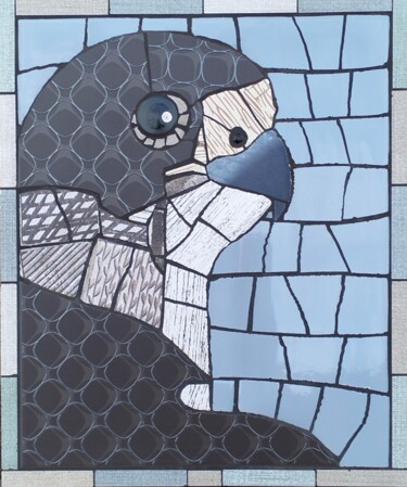 Sculpture titled "Quadro di mosaico…" by Roberto Rubiola, Original Artwork, Ceramics Mounted on Wood Panel