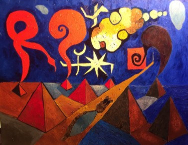 Pittura intitolato "The Star of Bethleh…" da Roberto Yañez, Opera d'arte originale, Olio