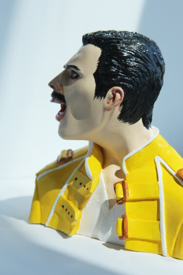 Sculpture titled "Freddie Mercury in…" by Rock Portraits By Larisa Churkina, Original Artwork, Casting