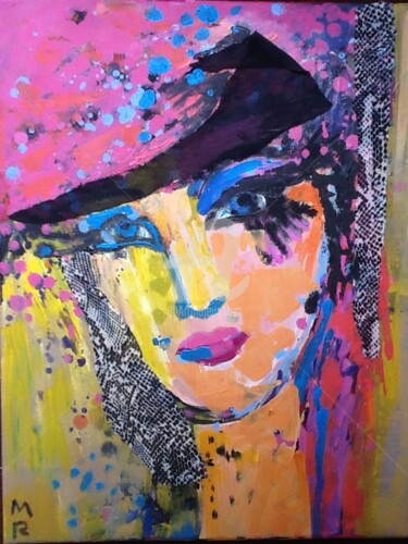 Painting titled "Lady Portrait" by Rodica, Original Artwork