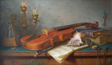 Pintura titulada "Subject chord" por Yuriy Sidorenko, Obra de arte original, Oleo Montado en Bastidor de camilla de madera