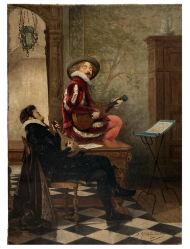 Peinture intitulée "Les Musiciens" par Rodolphe Jacobs, Œuvre d'art originale, Huile