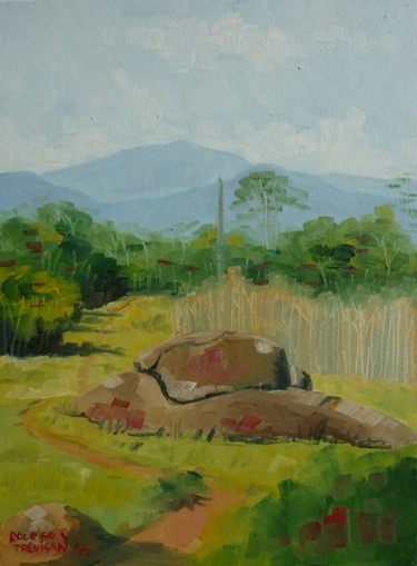 Painting titled "Volta do Garuva" by Rodrigo Trevisan, Original Artwork, Oil