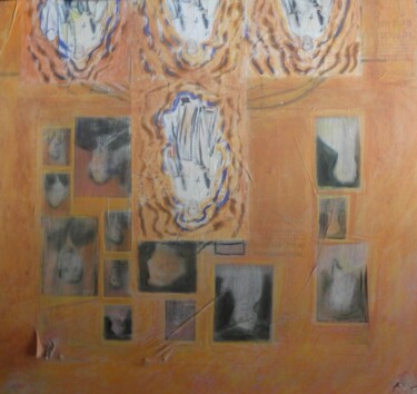 Dessin intitulée "Pax in terra three" par Roger Ernest Jankow, Œuvre d'art originale, Pastel