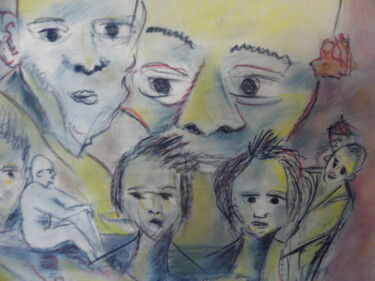 Tekening getiteld "Sans titre IV" door Roger Ernest Jankow, Origineel Kunstwerk, Potlood