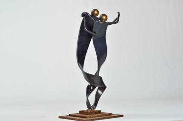 Sculpture titled "Tourbillon" by Roger Flores, Original Artwork, Metals