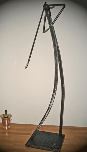 Sculpture titled "LE GOLFEUR" by Roger Flores, Original Artwork, Metals