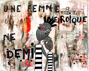 Peinture intitulée "Pas à Demi" par Roger.M, Œuvre d'art originale, Acrylique Monté sur Châssis en bois