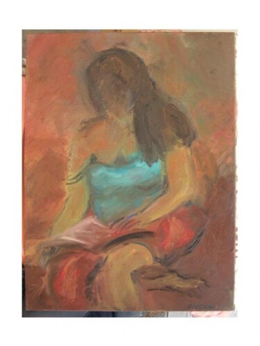 Peinture intitulée "figure" par Roger Ychai, Œuvre d'art originale, Huile