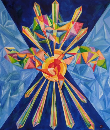Peinture intitulée "Кубизм. Моя большая…" par Anna Roitman, Œuvre d'art originale, Huile