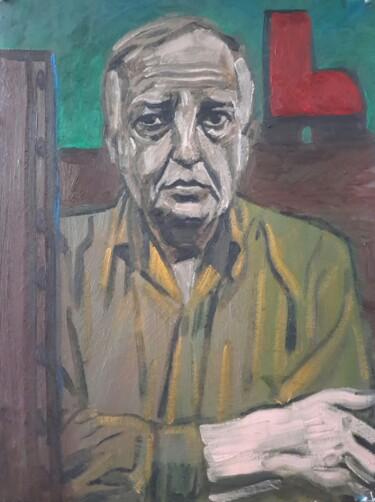 Painting titled "Philip Guston" by Roland Gschwind, Original Artwork, Oil