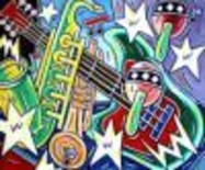 Peinture intitulée "Montreux-Jazz Amstr…" par Rolf Lukaschewski, Œuvre d'art originale