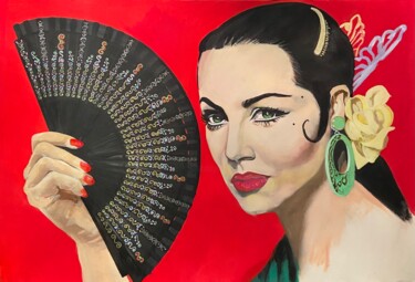 Peinture intitulée "Carmen la de Ronda" par Romà Roka, Œuvre d'art originale, Acrylique