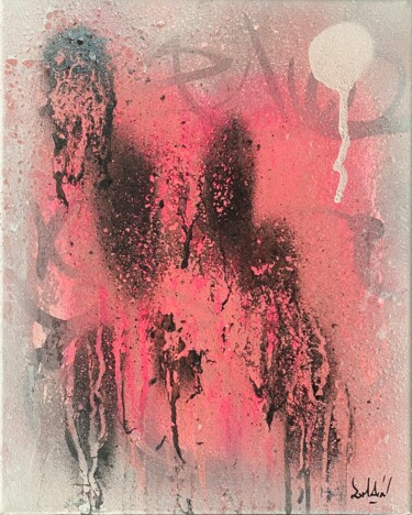 Ζωγραφική με τίτλο "Wall punk I" από Romain Bellet, Αυθεντικά έργα τέχνης, Ακρυλικό Τοποθετήθηκε στο Ξύλινο φορείο σκελετό