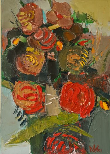 Pintura intitulada "Bouquet" por Roman Dub, Obras de arte originais, Óleo