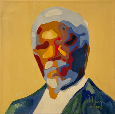 Картина под названием "Morgan Freeman, por…" - Román Manrique De Lara, Подлинное произведение искусства, Масло