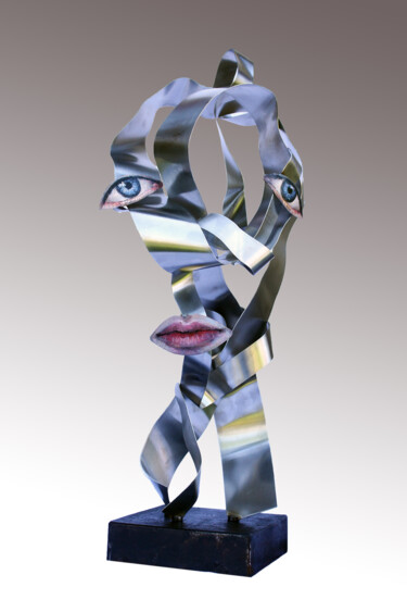 Escultura intitulada "man of steel" por Roman Rabyk, Obras de arte originais, Aço inoxidável