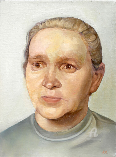 Картина под названием "Portrait of a woman" - Roman Rembovsky, Подлинное произведение искусства, Масло Установлен на Деревян…
