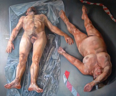 Картина под названием "No name" - Roman Rembovsky, Подлинное произведение искусства, Масло Установлен на Деревянная рама для…