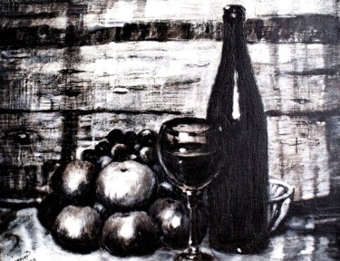 Painting titled "still-life" by Roman Sleptsuk, Original Artwork, Acrylic