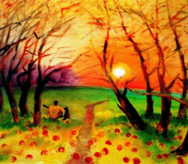 Картина под названием ""Грустная осень"" - Roman Siabro, Подлинное произведение искусства, Масло