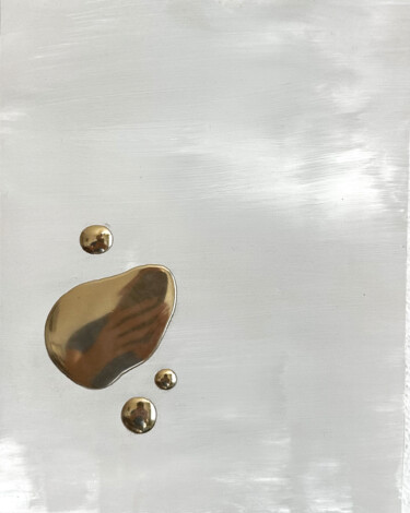 Painting titled "Concrete and Gold V…" by Roman Winter, Original Artwork, Acrylic