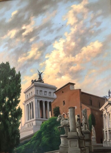 Pintura intitulada "Capitoline Hil" por Roman Yashin, Obras de arte originais, Óleo