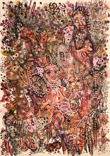 绘画 标题为“Orgies rythmiques” 由Romano Valsky, 原创艺术品, 丙烯