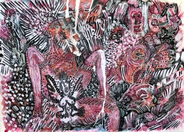 Painting titled "Dispositifs pulsion…" by Romano Valsky, Original Artwork, Acrylic