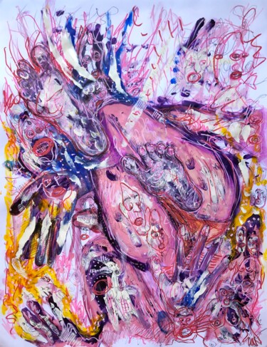 Ζωγραφική με τίτλο "Aimer prendre à con…" από Romano Valsky, Αυθεντικά έργα τέχνης, Ακρυλικό