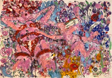 Pintura intitulada "Dessous" por Romano Valsky, Obras de arte originais, Acrílico