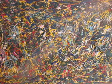 Painting titled "Abstrata expessioni…" by Romeo Zanchett, Original Artwork, Enamel