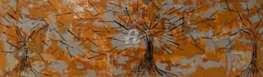 Peinture intitulée "Forêt magique" par Romros, Œuvre d'art originale, Acrylique