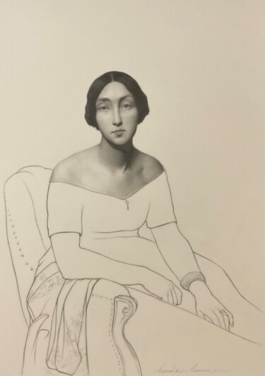 Drawing titled "Copie de maître d'a…" by Romuald Cormier, Original Artwork, Graphite