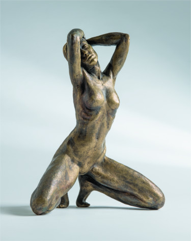 Sculpture titled ""No secret"" by Romuald Wisniewski, Original Artwork, Metals