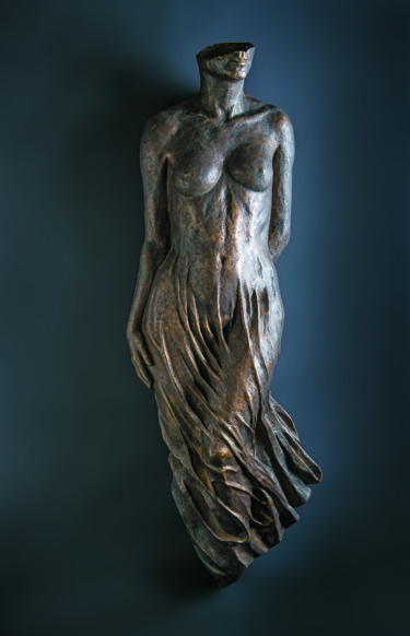 Sculpture titled "akt kobiecy" by Romuald Wisniewski, Original Artwork, Metals
