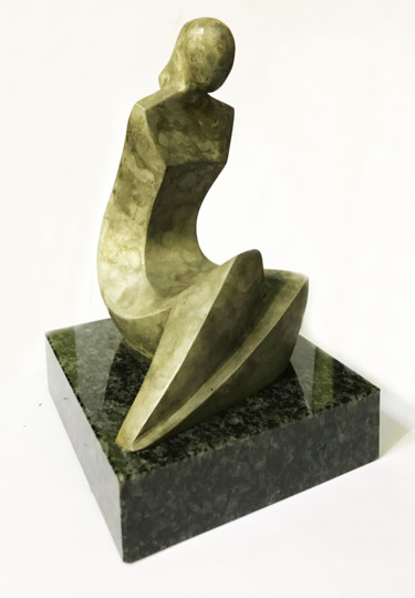 「sitting」というタイトルの彫刻 Romuald Wisniewskiによって, オリジナルのアートワーク, キャスティング