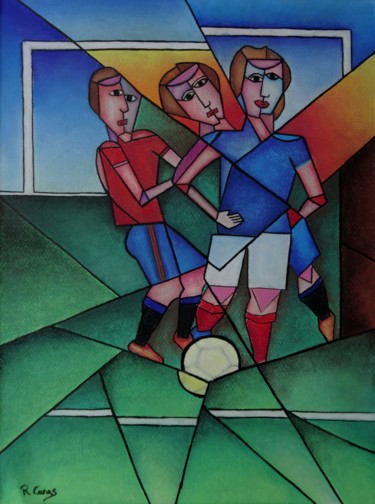 Tekening getiteld "World cup 2018" door Romuald Canas Chico, Origineel Kunstwerk, Inkt