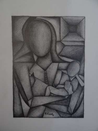 Dibujo titulada "Attachement sans fa…" por Romuald Canas Chico, Obra de arte original