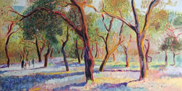 Painting titled "El Camino del Rio" by Ronald Houriez, Original Artwork, Oil