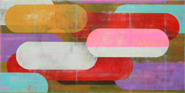 「Traffic Full Color…」というタイトルの絵画 Ronald Hunterによって, オリジナルのアートワーク, アクリル