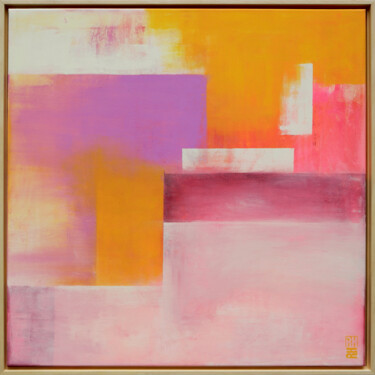 Painting titled "Untitled Soft in Ye…" by Ronald Hunter, Original Artwork, Acrylic Mounted on Wood Stretcher frame