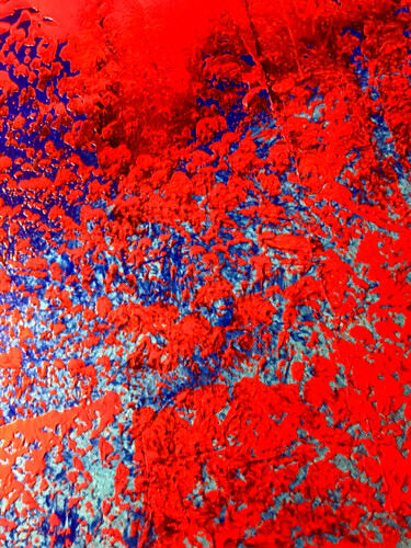 Malarstwo zatytułowany „Poppies In The Sky” autorstwa Ronan Martin, Oryginalna praca, Pigmenty Zamontowany na Drewniana rama…