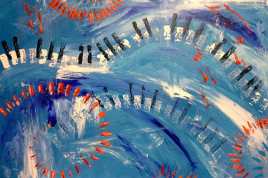 Peinture intitulée "Jazzed" par Ronda Richley, Œuvre d'art originale, Huile