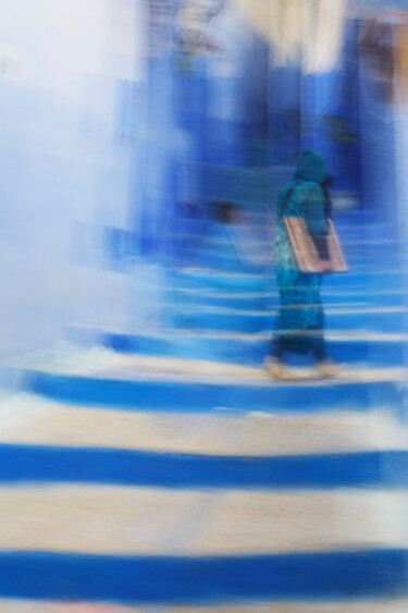 Fotografía titulada "Blue Stairs in Chef…" por Rosa Frei, Obra de arte original, Fotografía digital