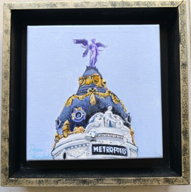 绘画 标题为“Metrópolis” 由Rosa M Fernández, 原创艺术品, 油 安装在木质担架架上