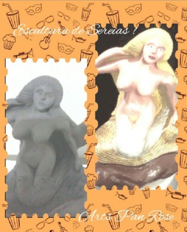雕塑 标题为“Sereias” 由Rosana Pan Romero, 原创艺术品, 粘土