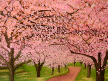 Schilderij getiteld "Primavera" door Rosario Aufiero, Origineel Kunstwerk, Olie