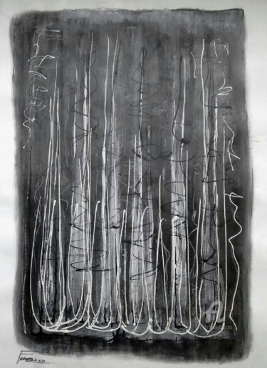 Peinture intitulée "Da série Teia" par Roseli Franco, Œuvre d'art originale, Graphite